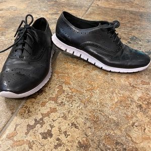 Cole Haan Shoes Womens 8B Grand OS Zerograd Oxford Wingtip W00945 Black and Lav